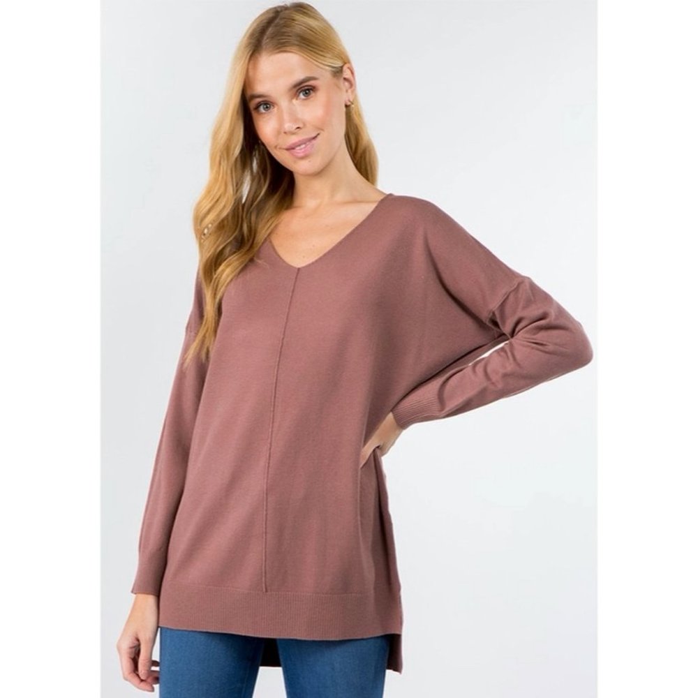 Dreamers by Debut Fig V Neck Front Seam